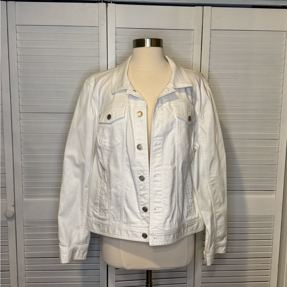 Talbots White Jean Jacket